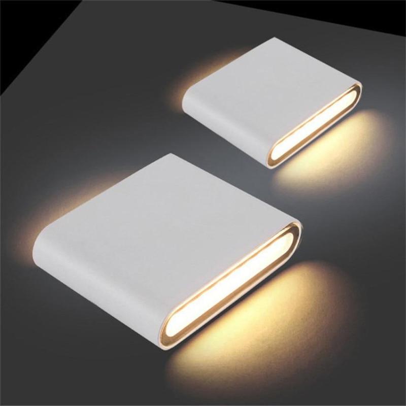 Orr Modern Rectagulart Metal Outdoor Wall Lamp, Black/White - Lumpaz