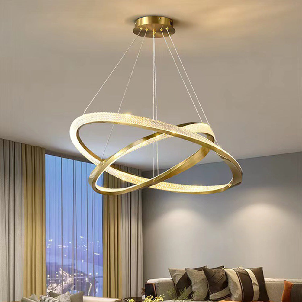 Kirsten Pendant Light, Aluminium & Arcylic, 1/2 Rings, 2 Color - Lumpaz