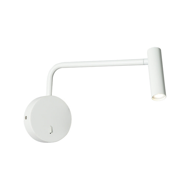 Orr Wall Lamps Swing Arm Modern, LED Spotlight, Black/White/Gold, Corridor - Lumpaz