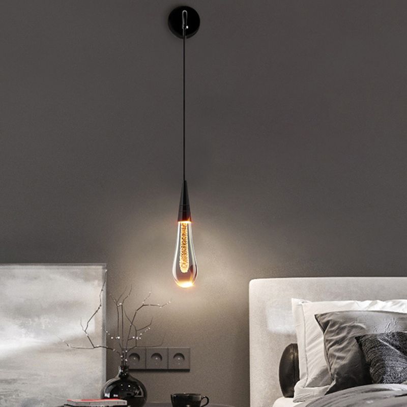 Marilyn Modern Water Drop Wall Lamp, Black/Gold - Lumpaz