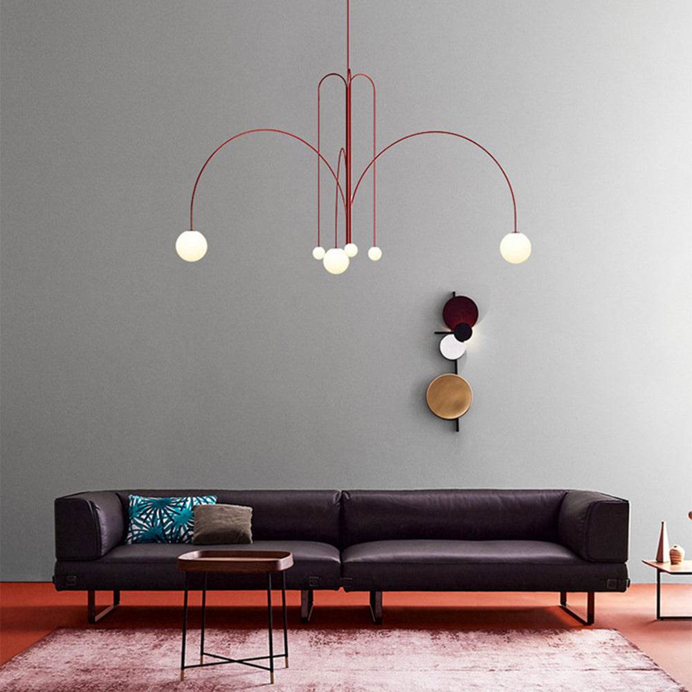 Avi Double Layer White Glass Pendant Light - Lumpaz