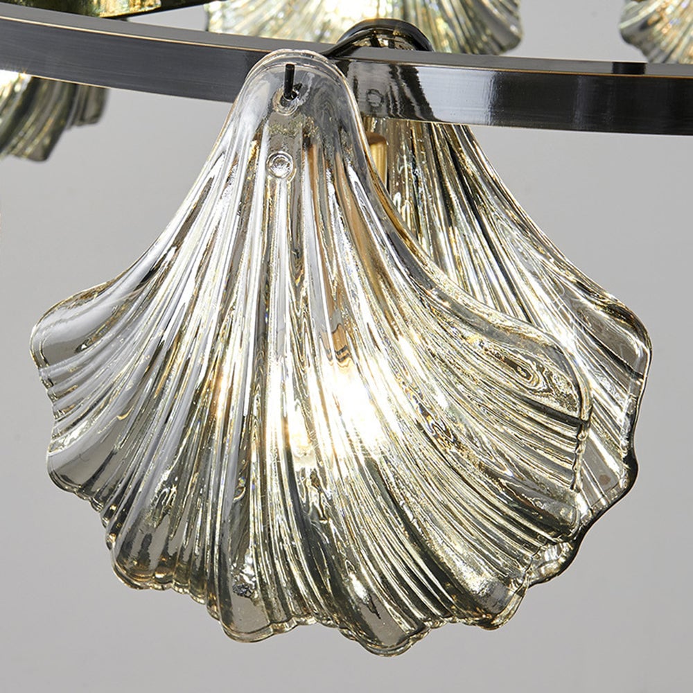 Kirsten Modern Annular Metal And Glass Pendant Light, Black/Gold - Lumpaz