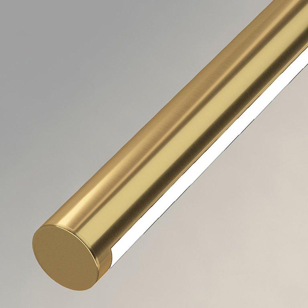 Kristy Minimalist Linear Metal/Crystal Mirror Front Vanity Wall Lamp, Gold - Lumpaz