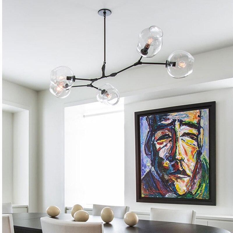 Valentina Nordic Modern Glass Pendant Light Clear Bubble - Lumpaz