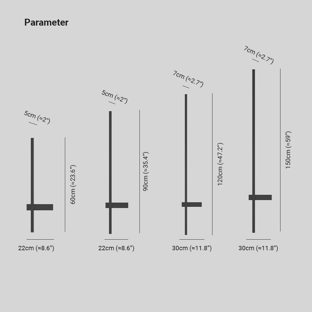 Edge Minimalist Duo-Linear Metal Outdoor Wall Lamp, Black - Lumpaz