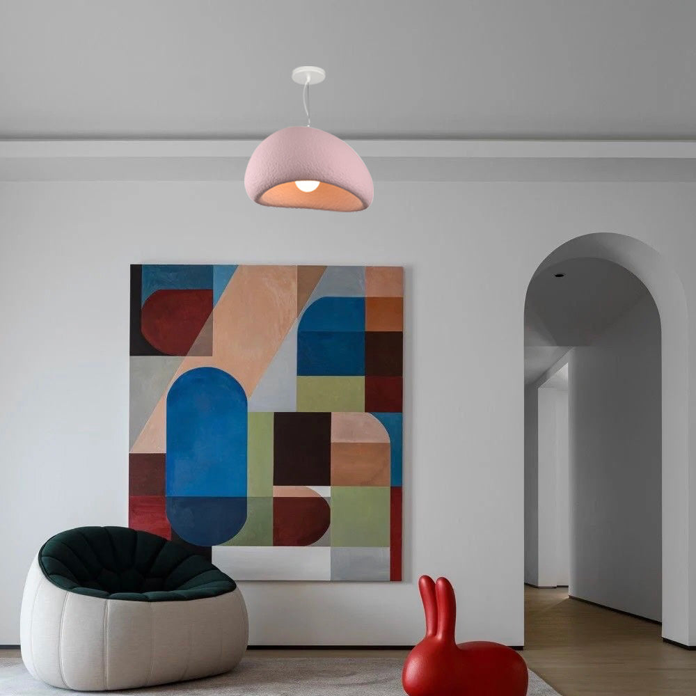 Byers Wabi-Sabi Spherical Cloud Pendant Light, Gray/White/Pink/Blue - Lumpaz