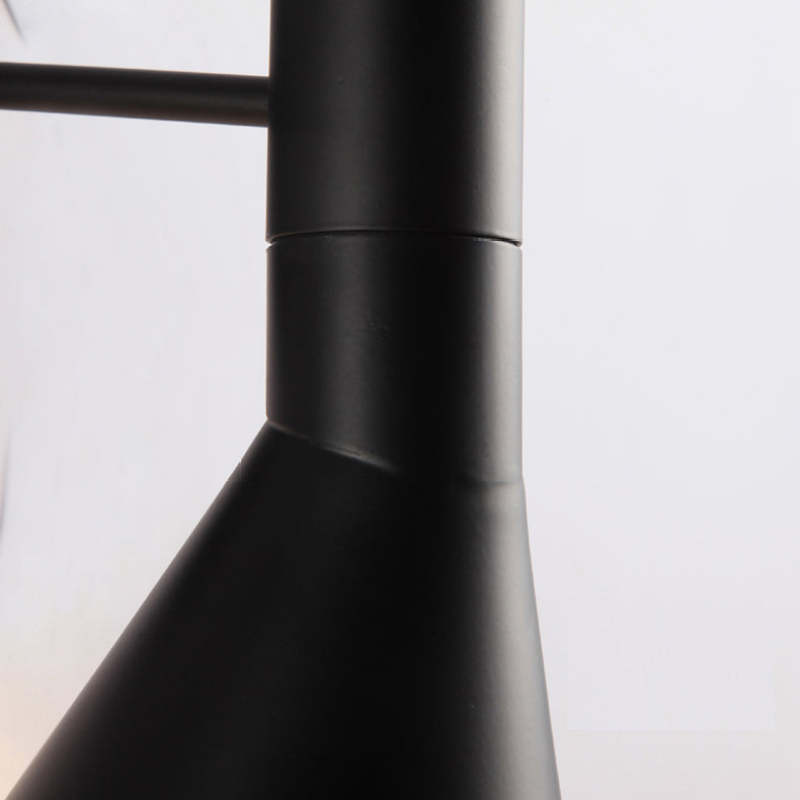 Brady Modern Cone Metal Wall Lamp, Black/White - Lumpaz
