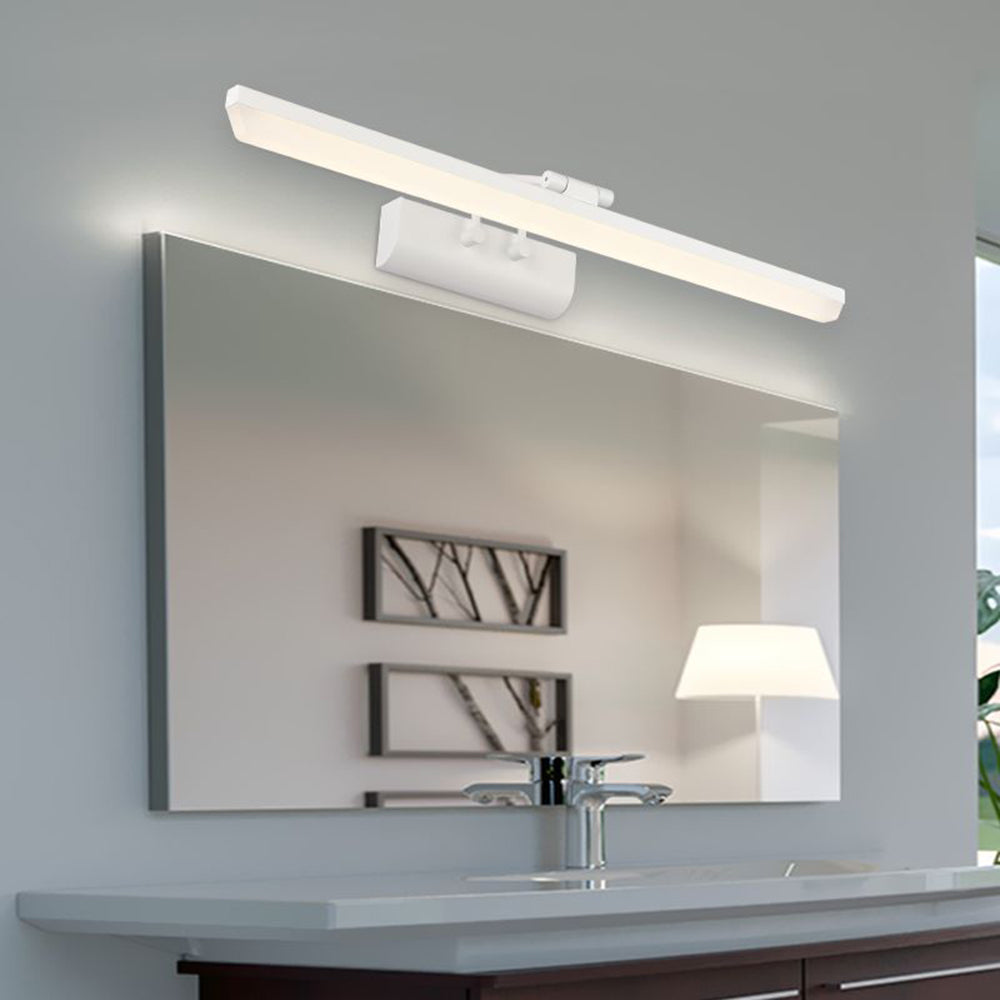 Leigh Minimalist Rectangular Metal/Acrylic Wall Lamp, Black/White - Lumpaz