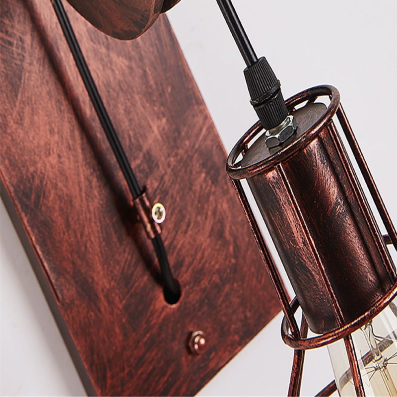 Alessio Wall Lamp Retro, Metal, Rust/Bronze/Black, Bedroom - Lumpaz