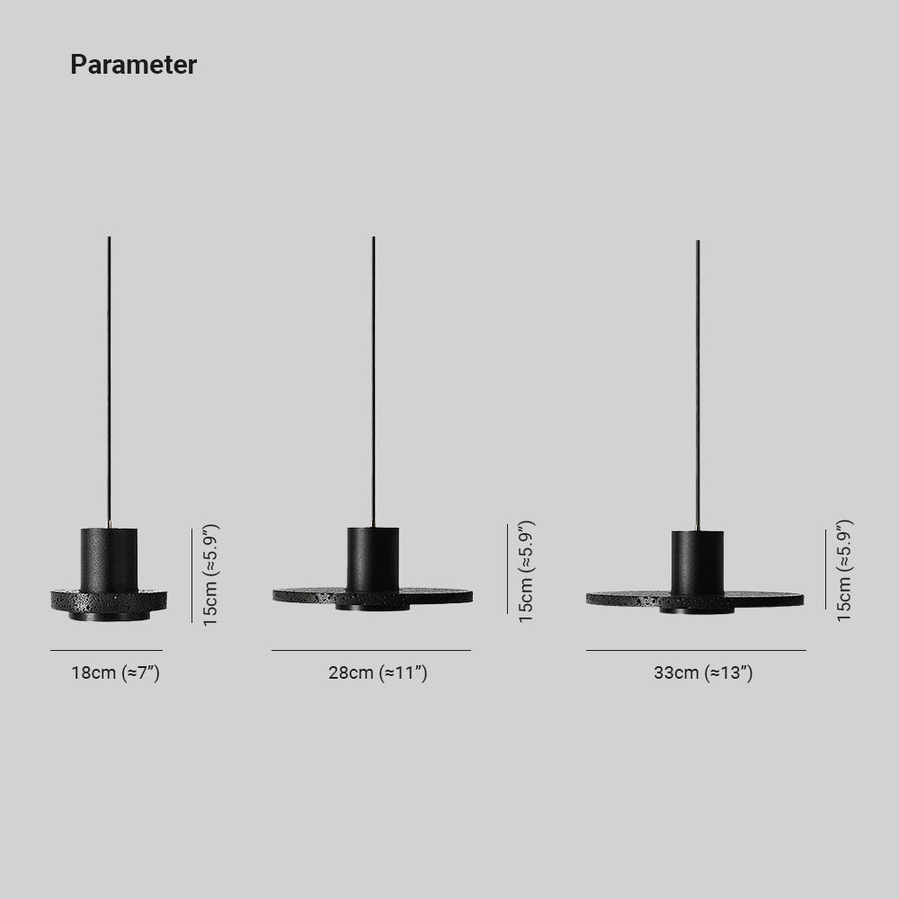 Zaid Black Designer Post-Modern Pendant Light - Lumpaz