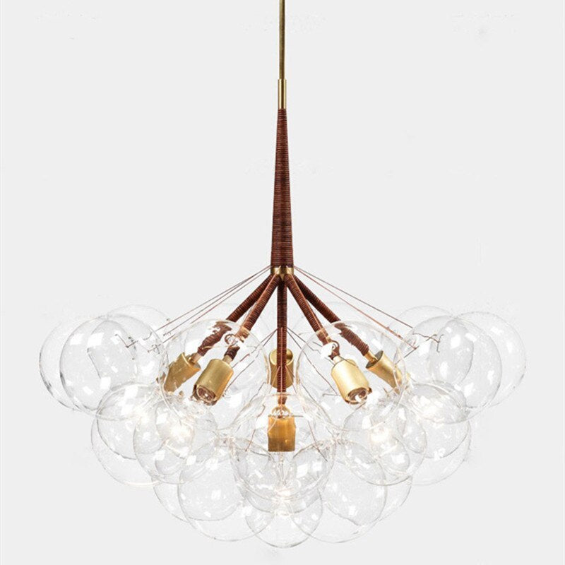 Valentina Nordic Luxury Clear Bubble Pendant Light , White/Black/Coffee - Lumpaz