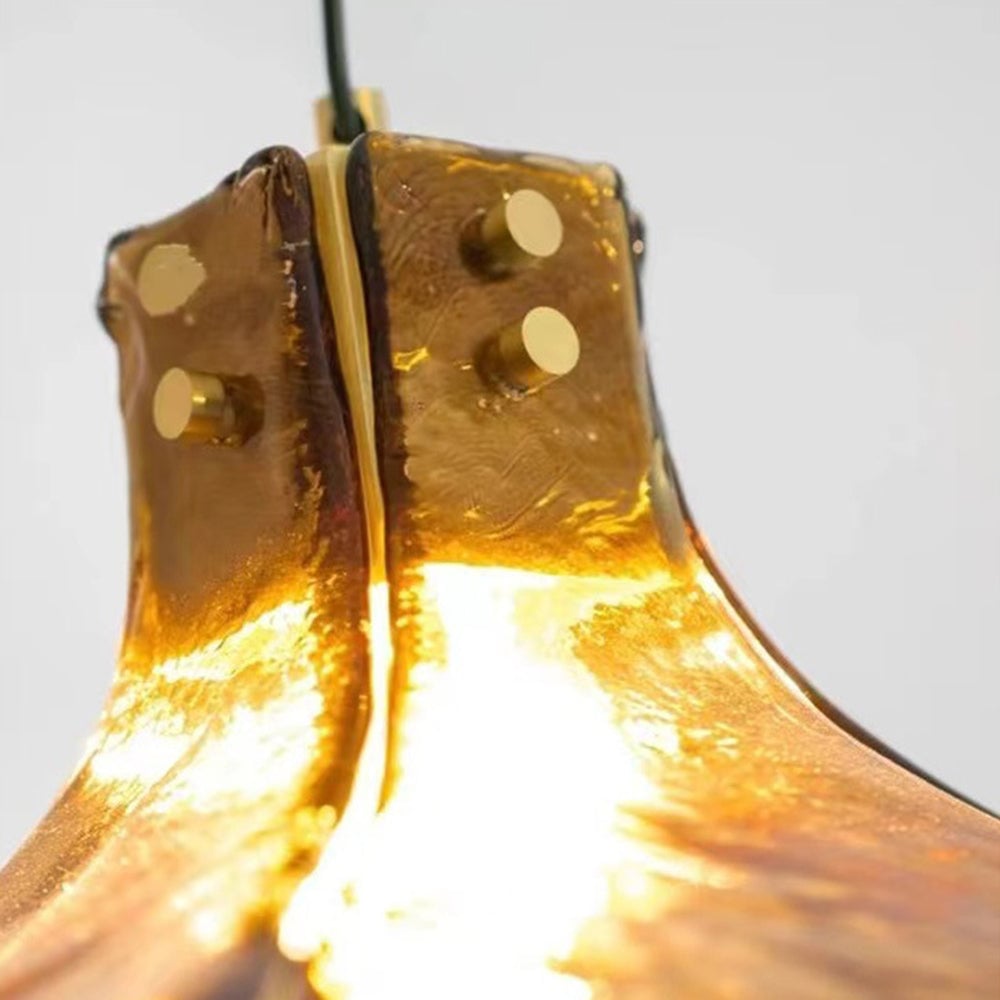 Carins Handmade Retro Glass Pendant Light, Four-Leaf Flower - Lumpaz