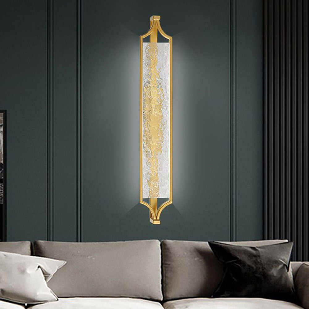 Leigh Wall Lamp Modern LED Mirror Front Vanity, White/Gold, Dining Room - Lumpaz