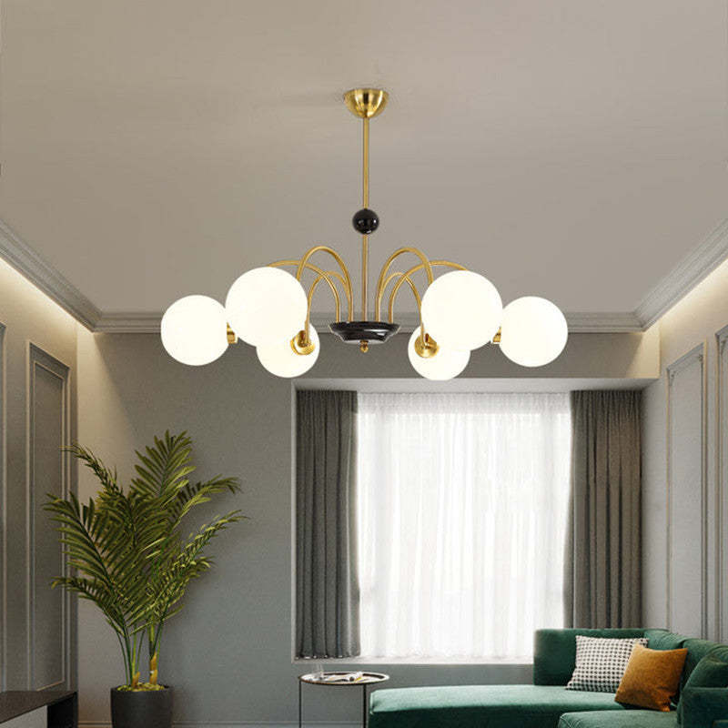 Modern Globe Glass Art Deco Chandelier, Living Room - Lumpaz
