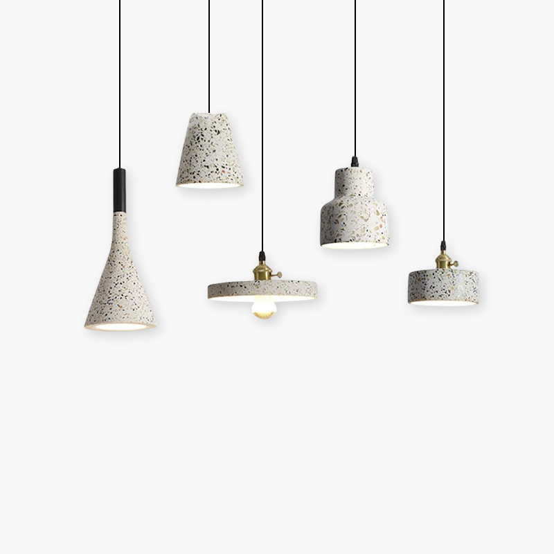 Sumait Zaid Modern Metal/Stone Pendant Light, 5 Style - Lumpaz