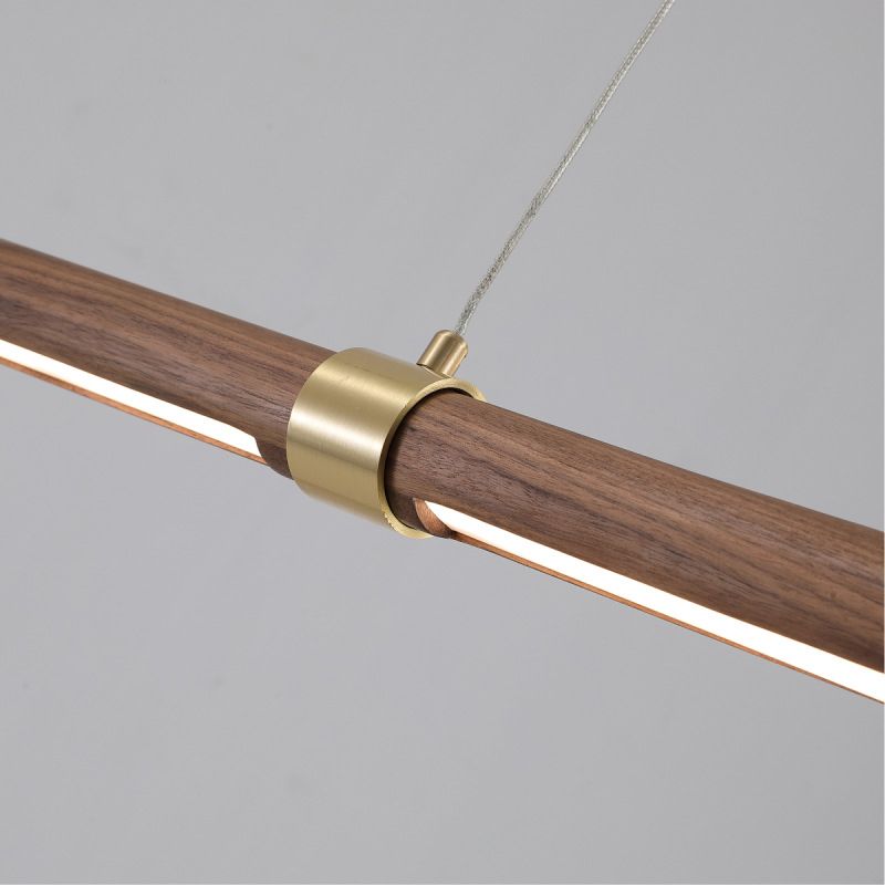 Ozawa Modern Minimalist Pendant Light, Metal Water Transfer Wood - Lumpaz