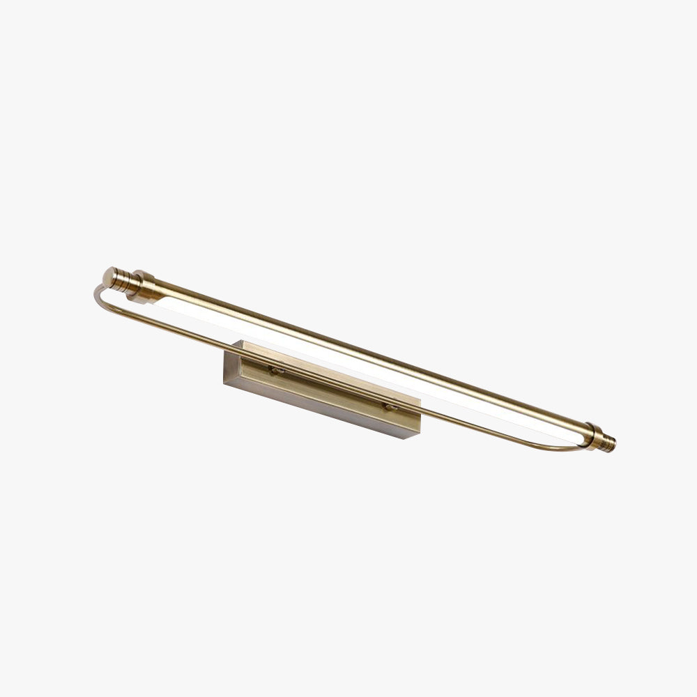 Leigh Modern Linear Metal Vanity Wall Lamp, Gold - Lumpaz