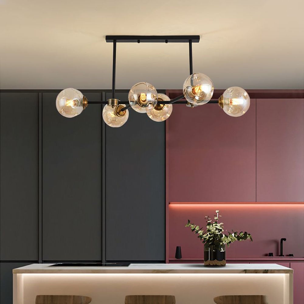 Valentina Decorative LED Glass Bubble Pendant Light, Amber - Lumpaz