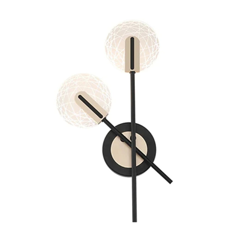 Valentina Wall Lighting Disc Modern, Metal/Acrylic, Black/White, Bedroom - Lumpaz
