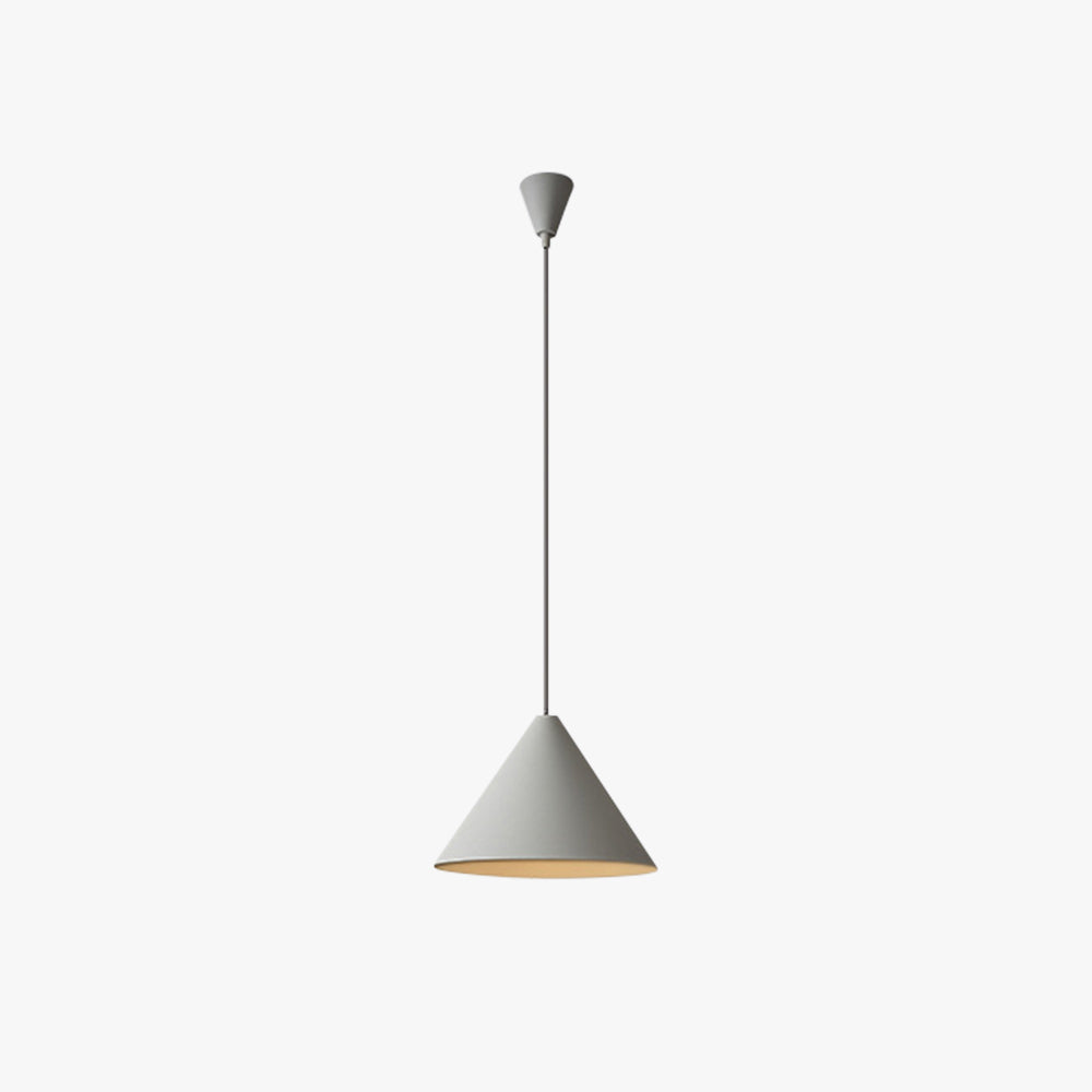 Carins Minimalist Cone Metal Pendant Light, Gray - Lumpaz
