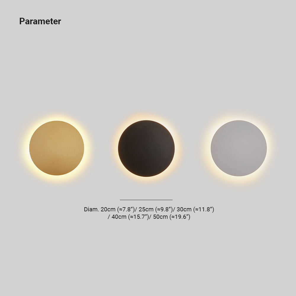 Orr Modern Round Wall Mounted Lamp, Metal, Bedside/Living Room - Lumpaz