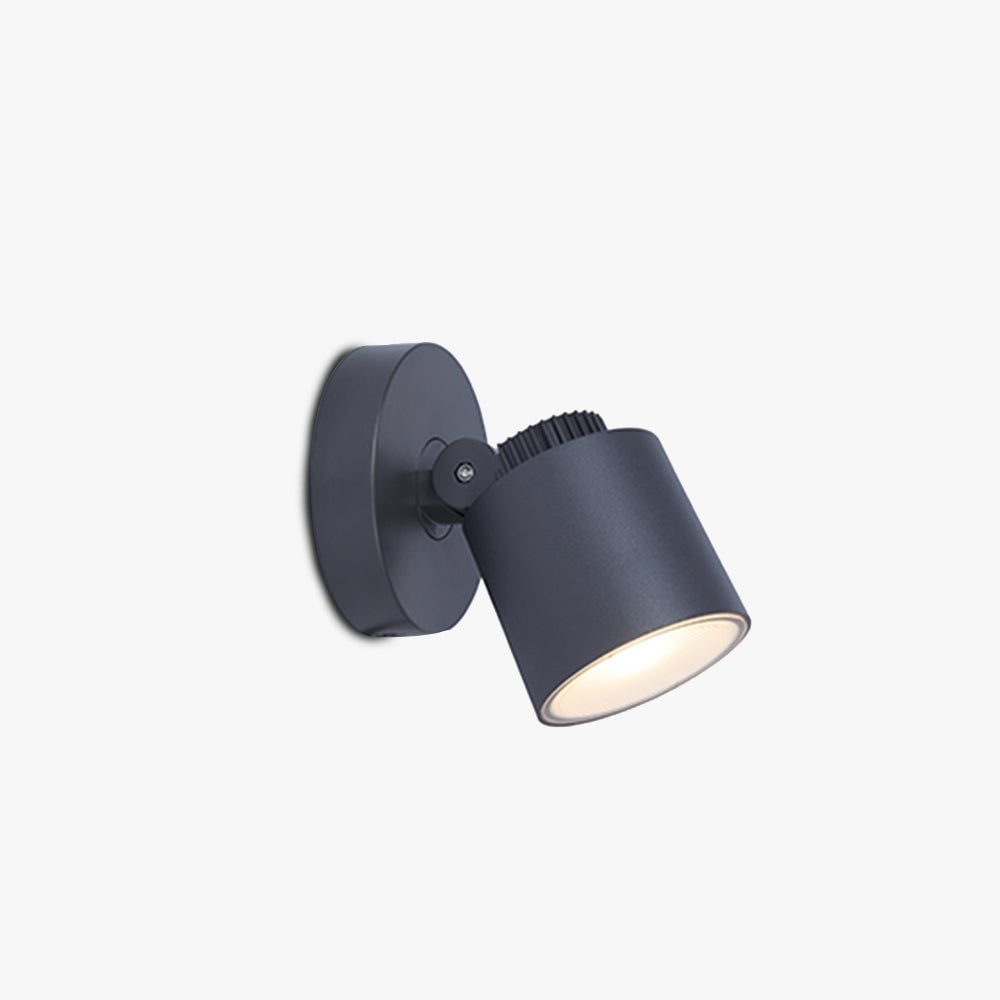 Orr Modern Camera Shape Metal/Acrylic Outdoor Waterproof Wall Lamp Spotlight, Black - Lumpaz