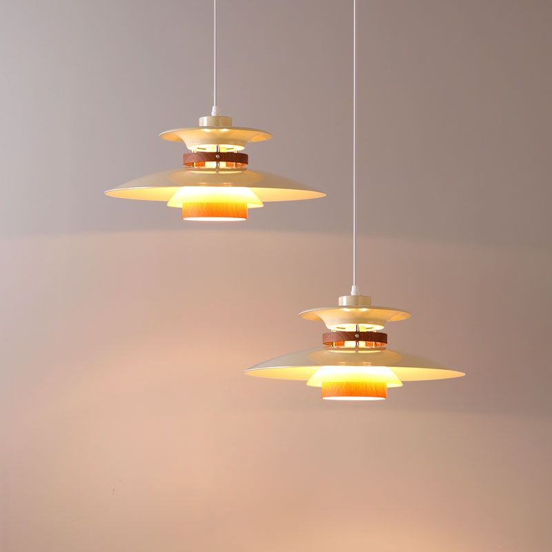 Morandi Unique Designer Metal Pendant Light, White - Lumpaz