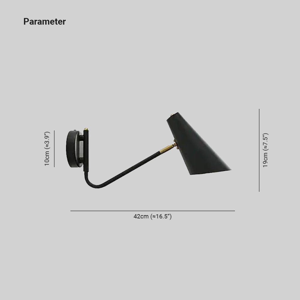 Brady Rotatable Wall Lamp, Black & White & Gold, Bedroom - Lumpaz