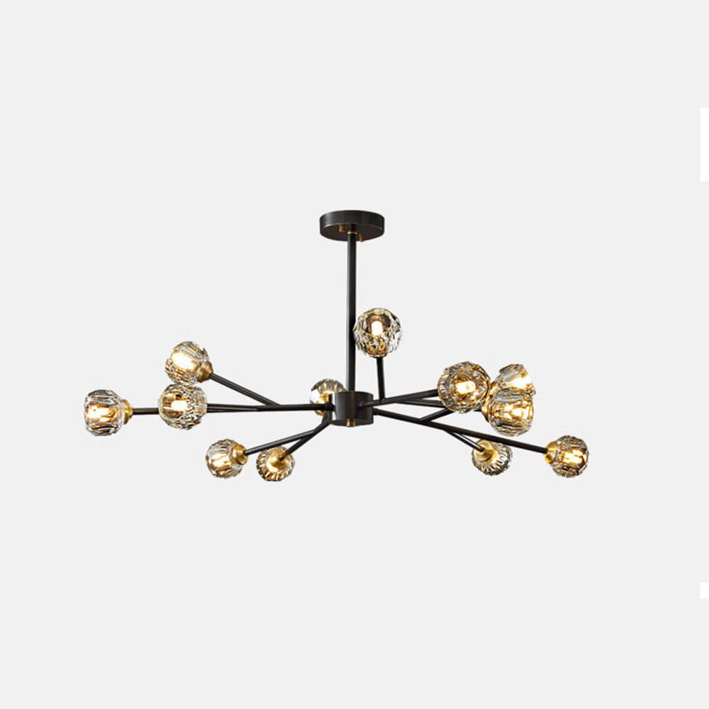 Valentina Modern Blown Metal Pendant Light, Gold - Lumpaz