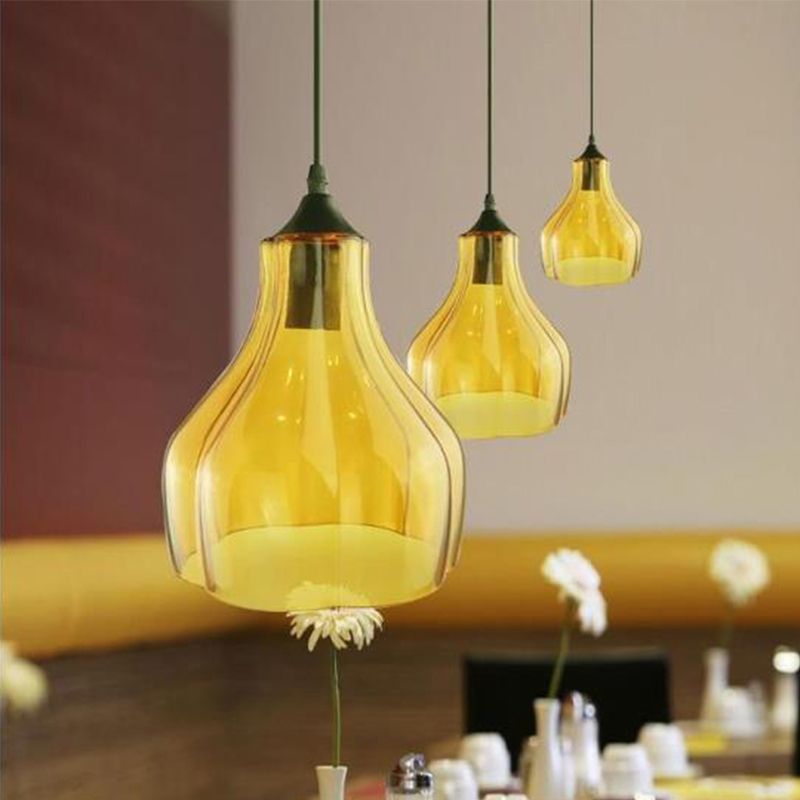 Morandi Contemporary Pendant Light, Clear/Yellow/Green - Lumpaz