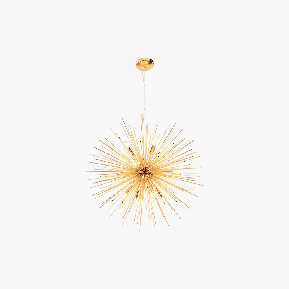 Modern Designer Starburst Pendant Light, Gold - Lumpaz