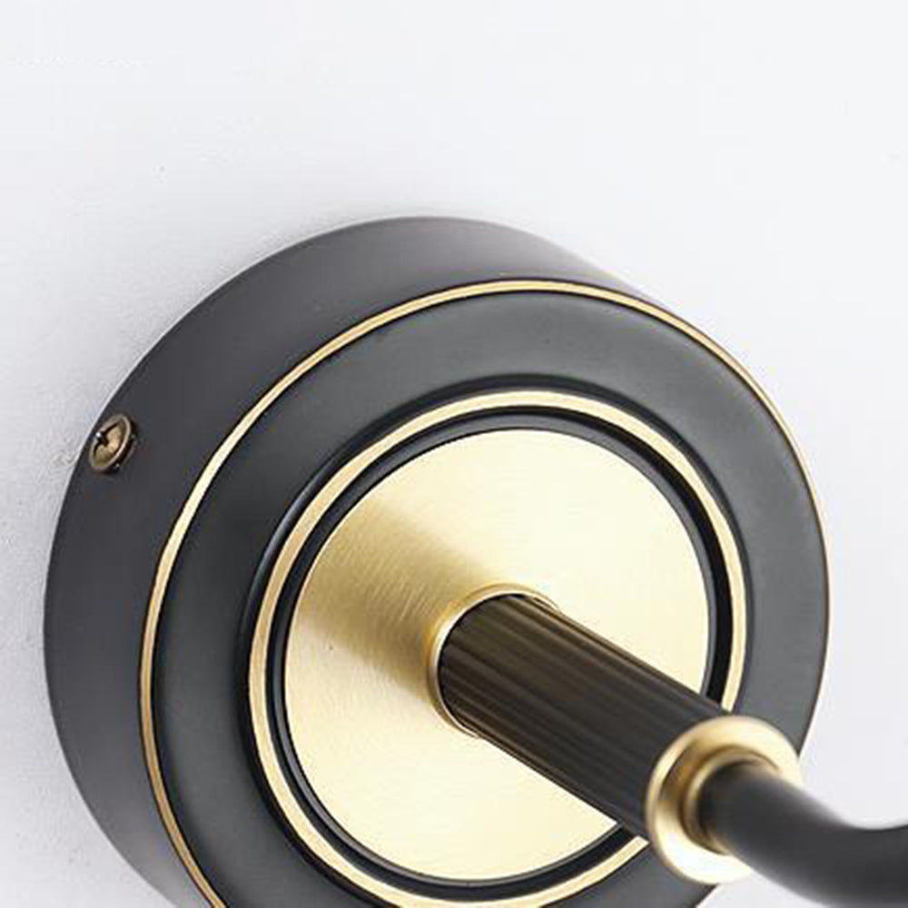 Leigh Decorative Deer Mirror Front Vanity Wall Lamp, Black/Gold - Lumpaz