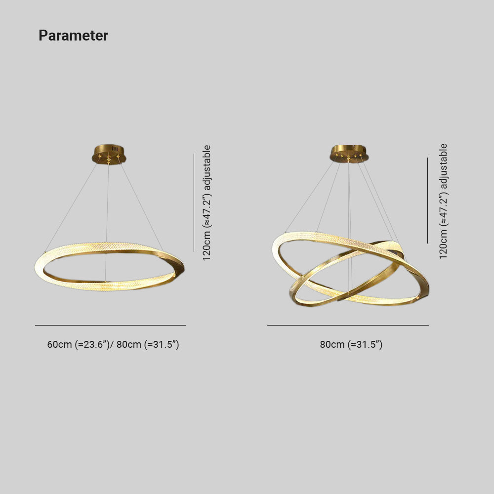 Kirsten Pendant Light, Aluminium & Arcylic, 1/2 Rings, 2 Color - Lumpaz