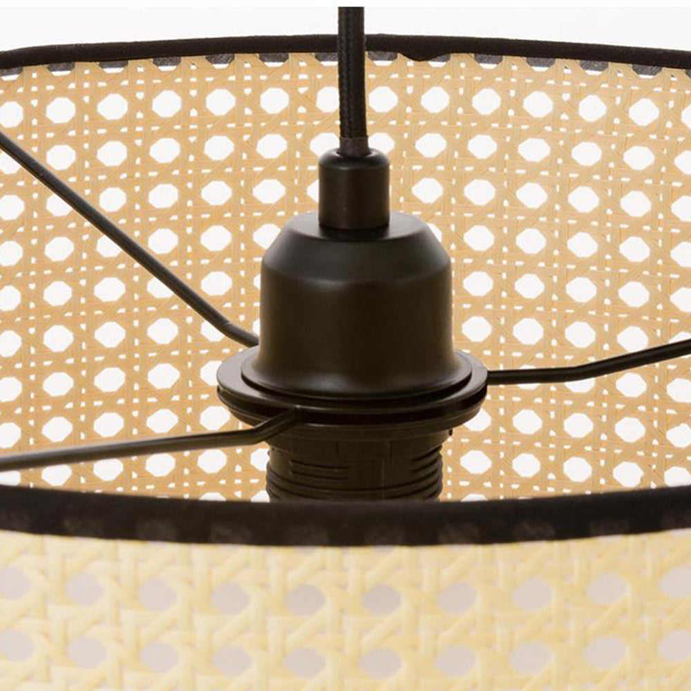 Ritta Japanese Rattan Pendant Light, Double-Layer - Lumpaz