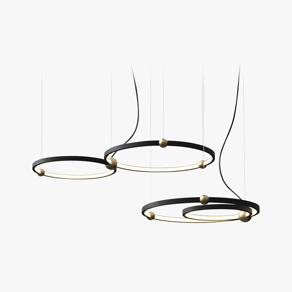 Arisha Minimalist Ring Metal Pendant Light, Black - Lumpaz