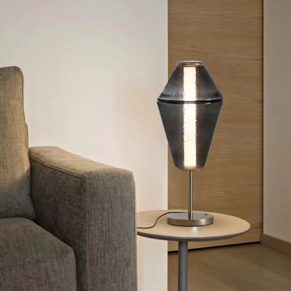 Evette Nordic Modern Black LED Pendant & Floor&Table Lamp, Glass - Lumpaz