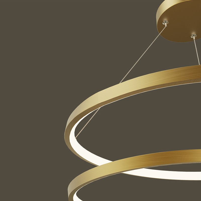 Arisha Pendant Light Curved Circle, Brass - Lumpaz