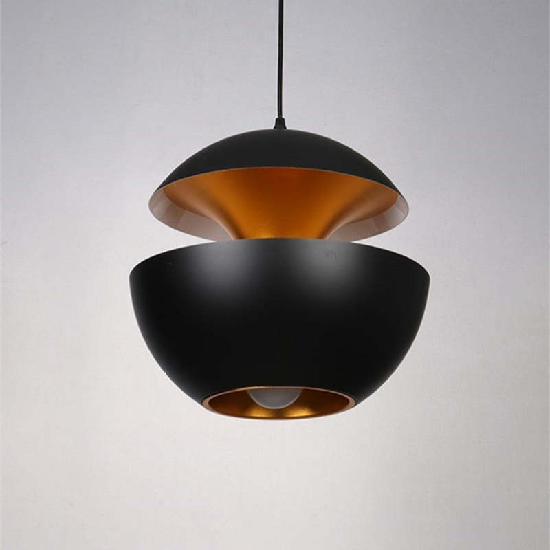 Nazifa Metal Modern Pendant Light, Black / White - Lumpaz