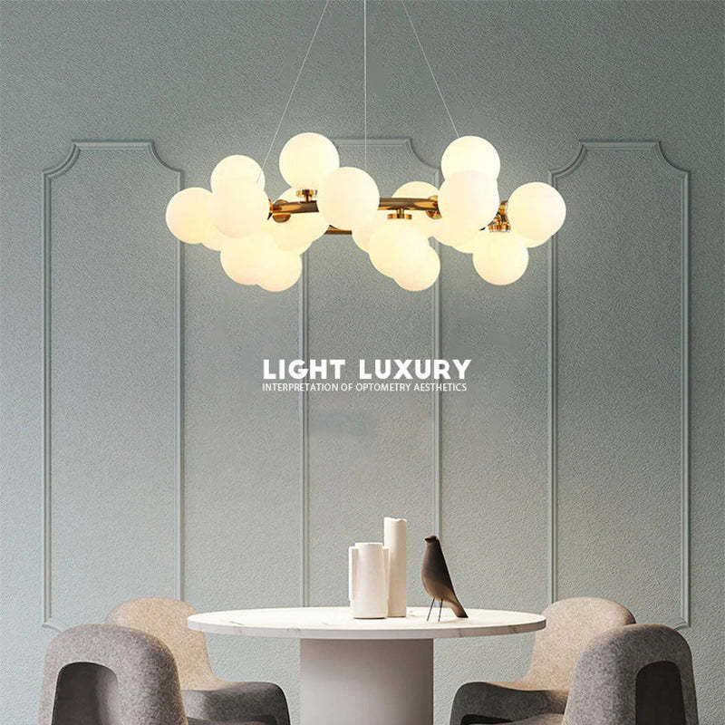Valentina Chandelier Bubble, Magic Beans, Glass, Dining Room - Lumpaz