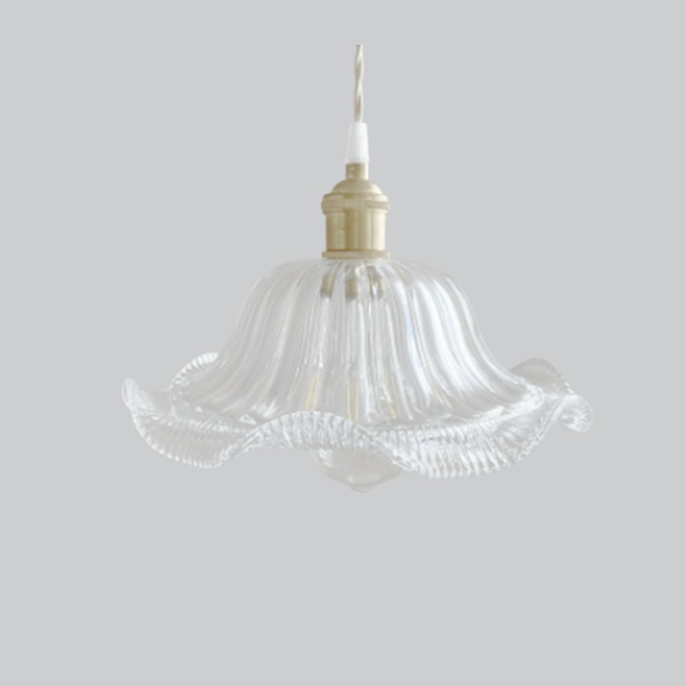Hailie Art Deco Blown Brass & Glass Pendant Light, 7 Styles - Lumpaz