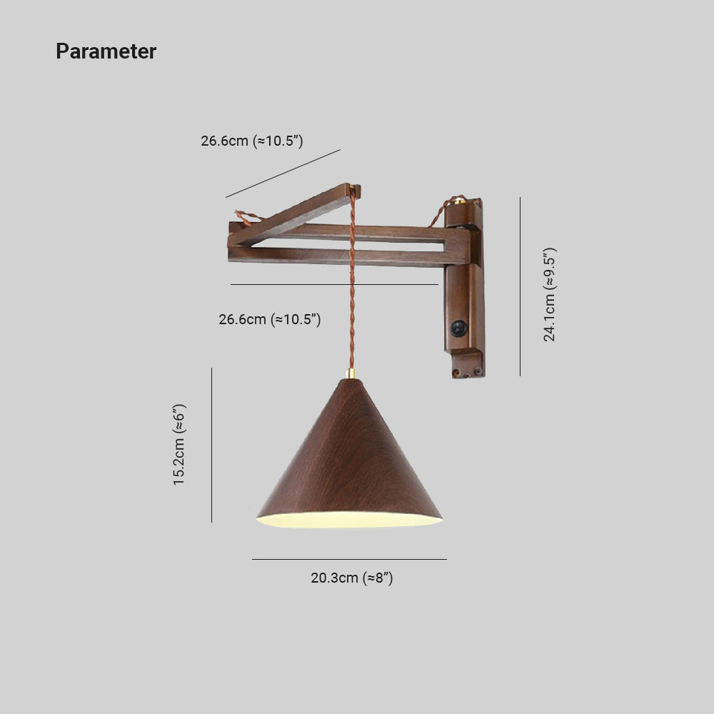 Ozawa Modern Adjustable Wall Lamp Wood/Metal 2 Color Bedroom - Lumpaz
