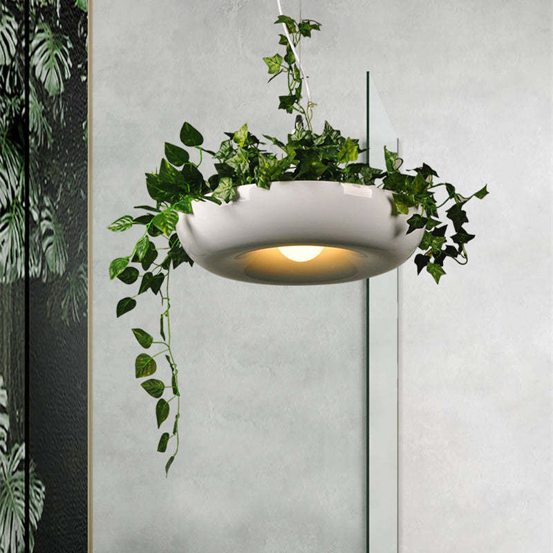 Nest Pendant Light Modern, Metal, Black/Green/White, Living Room - Lumpaz