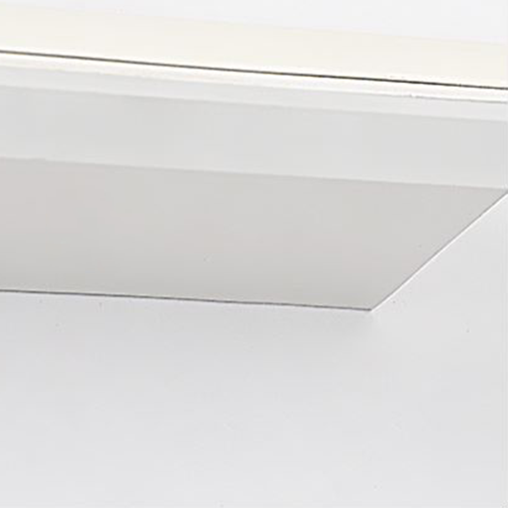 Leigh Minimalist Linear Metal/Acrylic Wall Lamp, White, Bathroom - Lumpaz