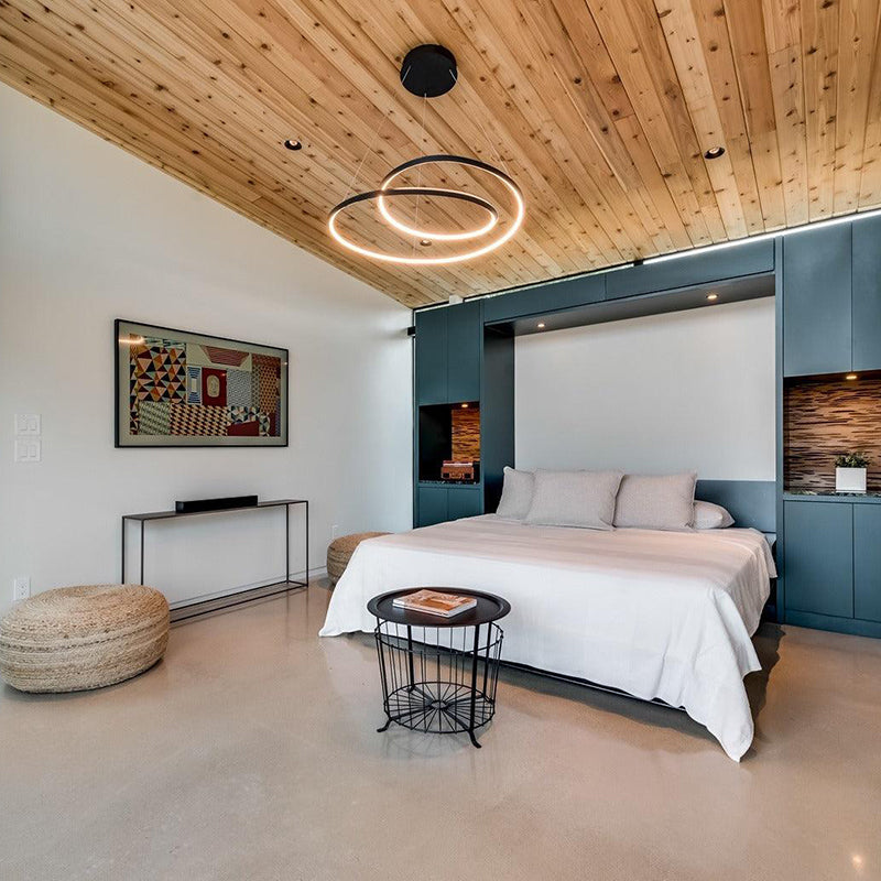 Arisha Pendant Light Curved Circle, Brass - Lumpaz