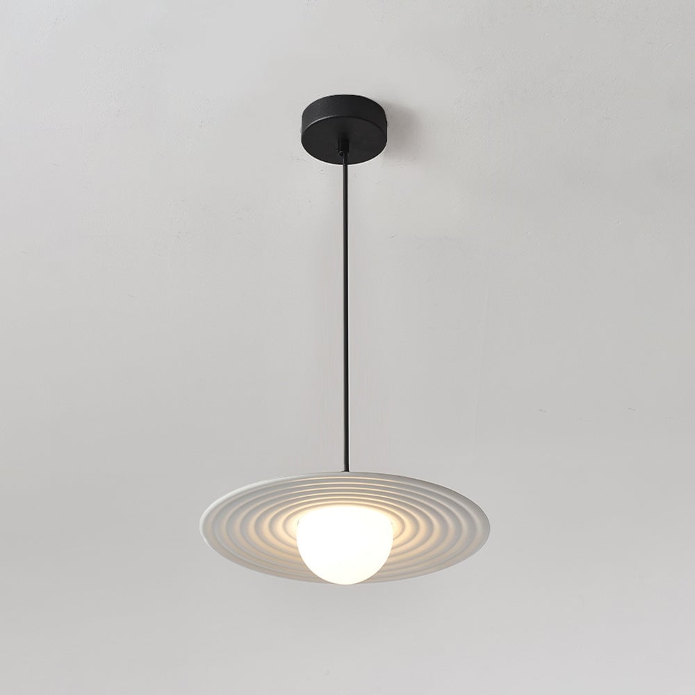 Cairns Minimalist Star Ring Metal Pendant Light,Black/White - Lumpaz