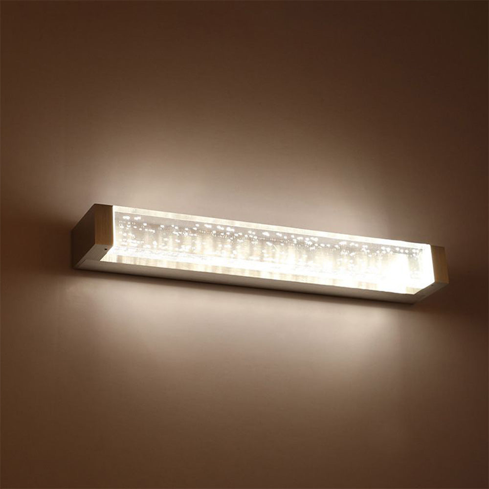 Leigh Transparent Rectangular Mirror Front Vanity LED Wall Lamp, Bathroom - Lumpaz