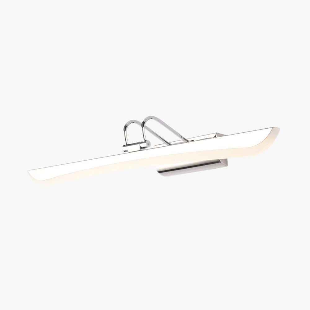 Leigh Modern Linear Metal Mirror Front Vanity Wall Lamp, White - Lumpaz