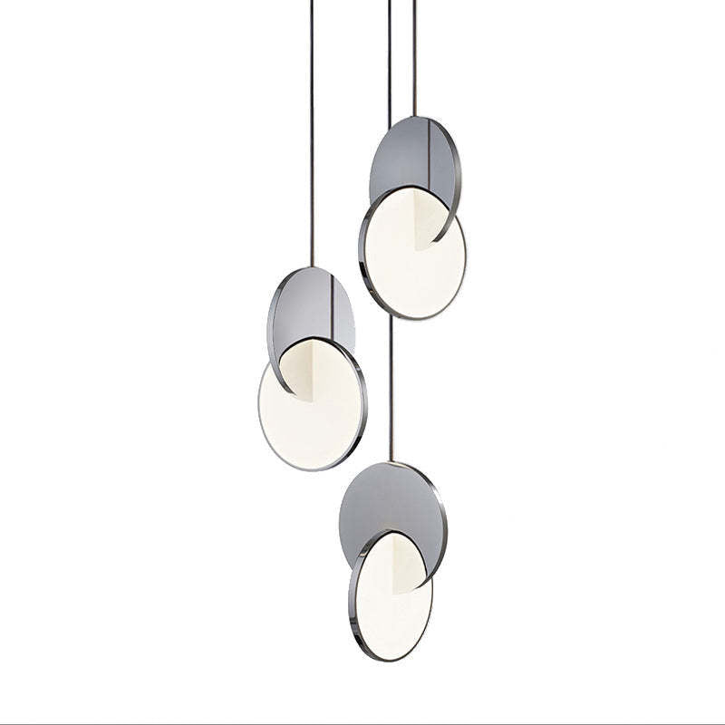 Welsh Pendant Light, Disc, Gold/Silver - Lumpaz