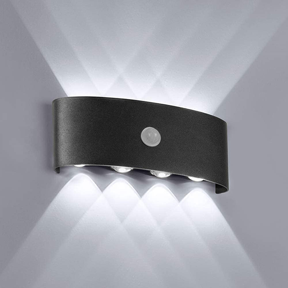 Orr Modern Simple Metal/Acrylic Fixtures Up And Down LED Light Wall Lamp, Black/White - Lumpaz