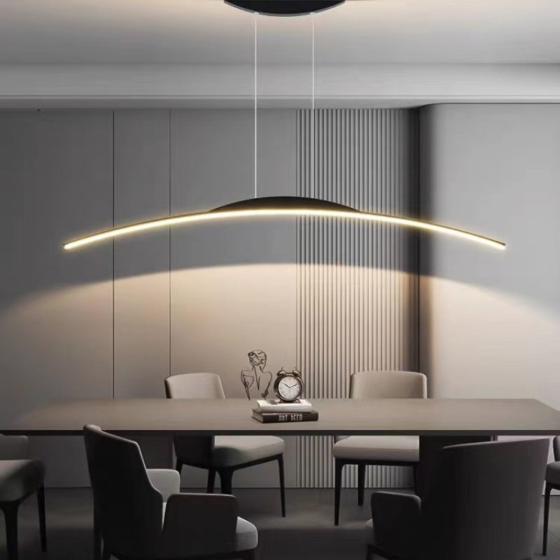 Minimalist Linear Metal Remote Control Pendant Light - Lumpaz